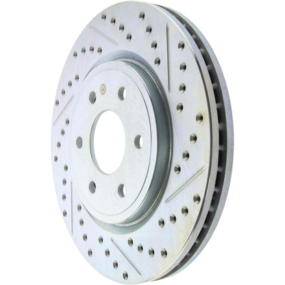 StopTech Select Sport Drilled And Slotted Brake Rotor; Front Left
