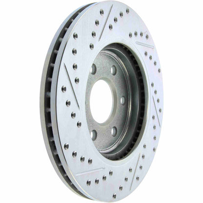 StopTech Select Sport Drilled And Slotted Brake Rotor; Front Left