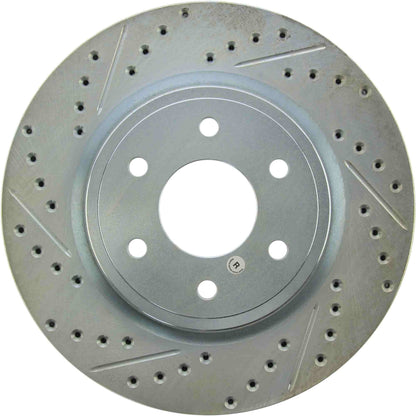 StopTech Select Sport Drilled And Slotted Brake Rotor; Front Right