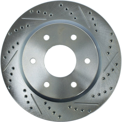 StopTech Select Sport Drilled And Slotted Brake Rotor; Front Left