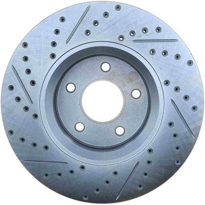 StopTech Select Sport Drilled And Slotted Brake Rotor; Front Left