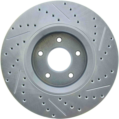 StopTech Select Sport Drilled And Slotted Brake Rotor; Front Right