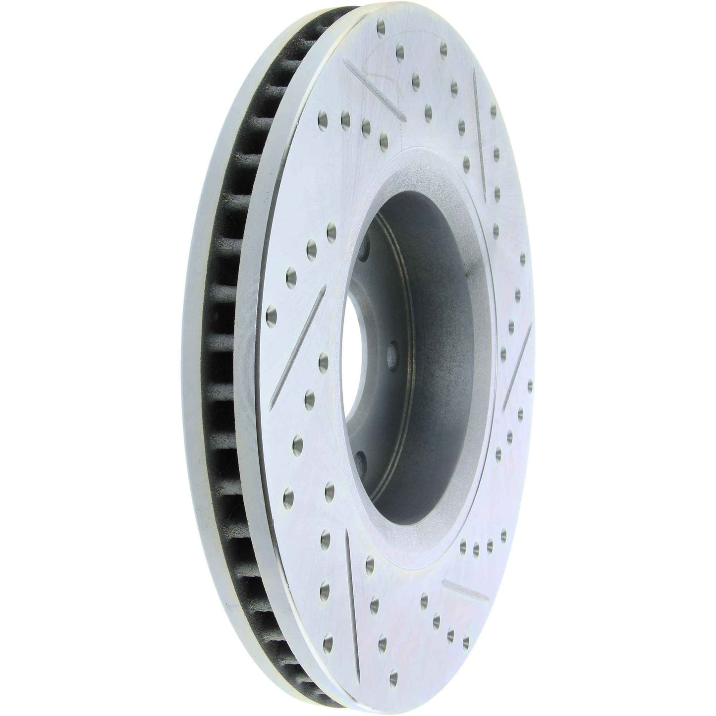 StopTech Select Sport Drilled And Slotted Brake Rotor; Front Right