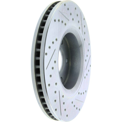 StopTech Select Sport Drilled And Slotted Brake Rotor; Front Right