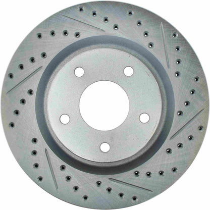StopTech Select Sport Drilled And Slotted Brake Rotor; Front Left