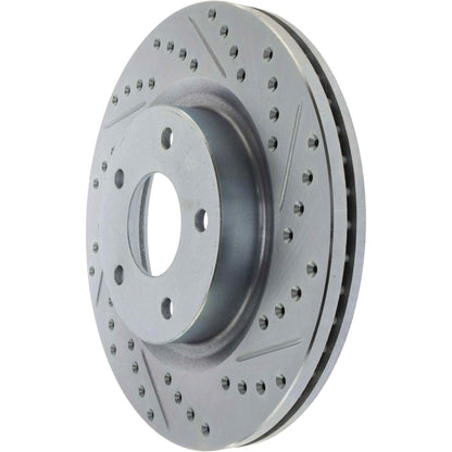 StopTech Select Sport Drilled And Slotted Brake Rotor; Front Left