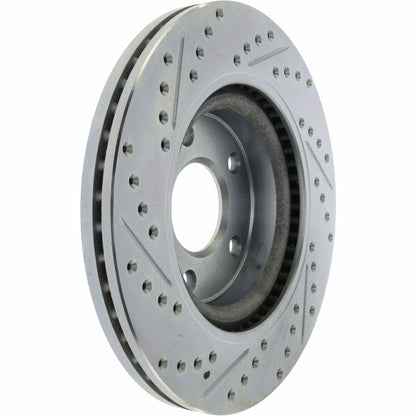 StopTech Select Sport Drilled And Slotted Brake Rotor; Front Left
