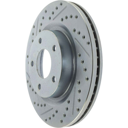 StopTech Select Sport Drilled And Slotted Brake Rotor; Front Right