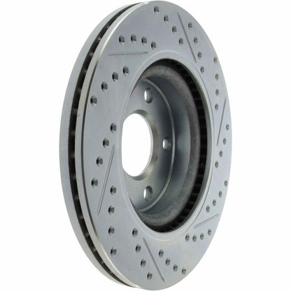 StopTech Select Sport Drilled And Slotted Brake Rotor; Front Right