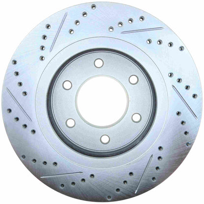 StopTech Select Sport Drilled And Slotted Brake Rotor; Front Left