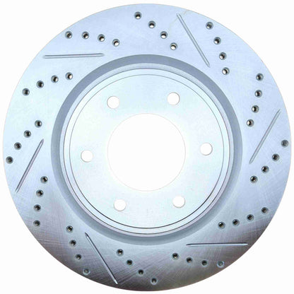 StopTech Select Sport Drilled And Slotted Brake Rotor; Front Left