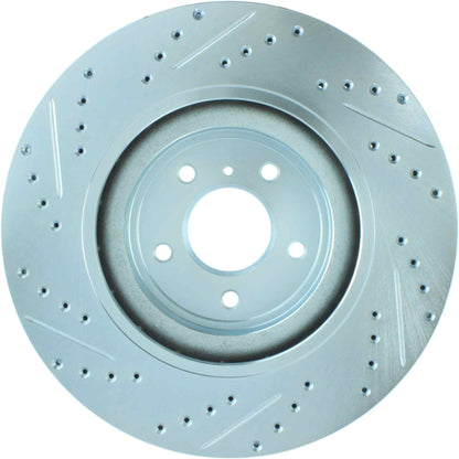 StopTech Select Sport Drilled And Slotted Brake Rotor; Front Left