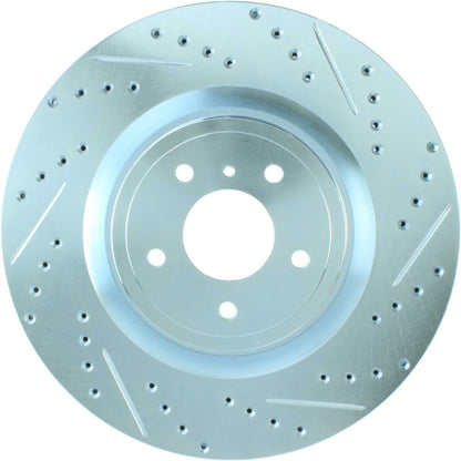 StopTech Select Sport Drilled And Slotted Brake Rotor; Front Left