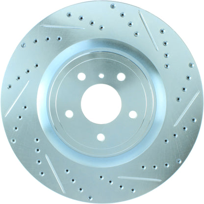 StopTech Select Sport Drilled And Slotted Brake Rotor; Front Left