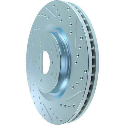 StopTech Select Sport Drilled And Slotted Brake Rotor; Front Left