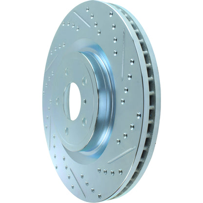StopTech Select Sport Drilled And Slotted Brake Rotor; Front Left
