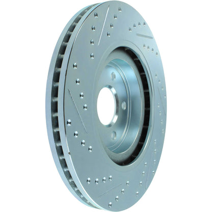 StopTech Select Sport Drilled And Slotted Brake Rotor; Front Left