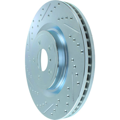 StopTech Select Sport Drilled And Slotted Brake Rotor; Front Right