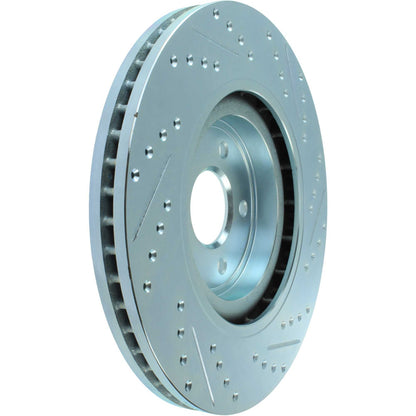 StopTech Select Sport Drilled And Slotted Brake Rotor; Front Right