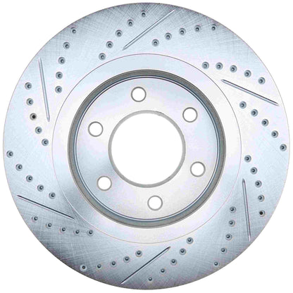 StopTech Select Sport Drilled And Slotted Brake Rotor; Front Left