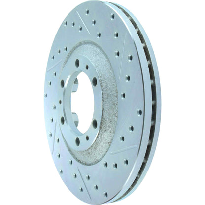 StopTech Select Sport Drilled And Slotted Brake Rotor; Front Left