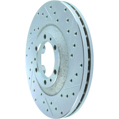 StopTech Select Sport Drilled And Slotted Brake Rotor; Front Left