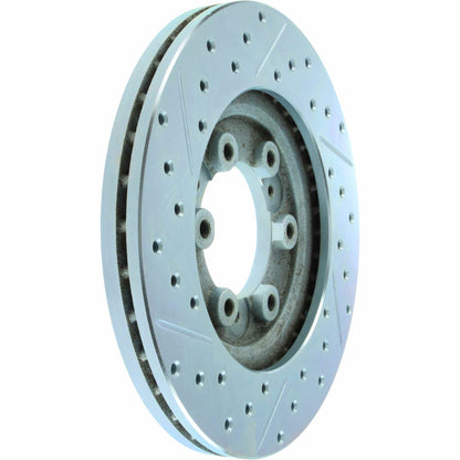 StopTech Select Sport Drilled And Slotted Brake Rotor; Front Left