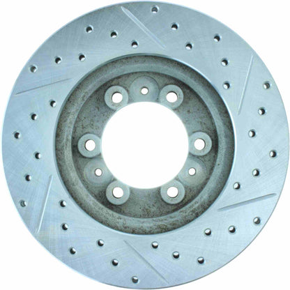 StopTech Select Sport Drilled And Slotted Brake Rotor; Front Right