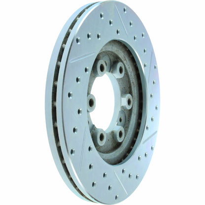 StopTech Select Sport Drilled And Slotted Brake Rotor; Front Right