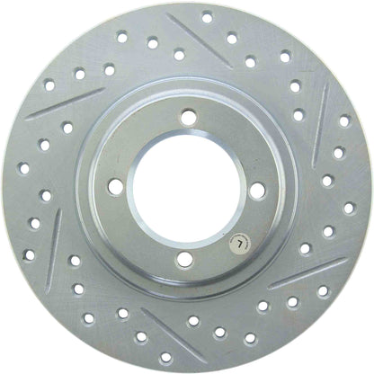 StopTech Select Sport Drilled And Slotted Brake Rotor; Front Left