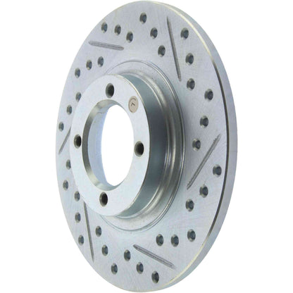 StopTech Select Sport Drilled And Slotted Brake Rotor; Front Left