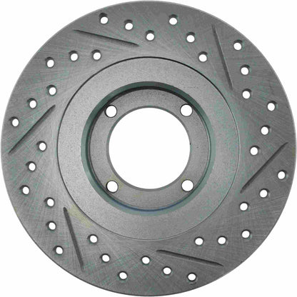 StopTech Select Sport Drilled And Slotted Brake Rotor; Front Right