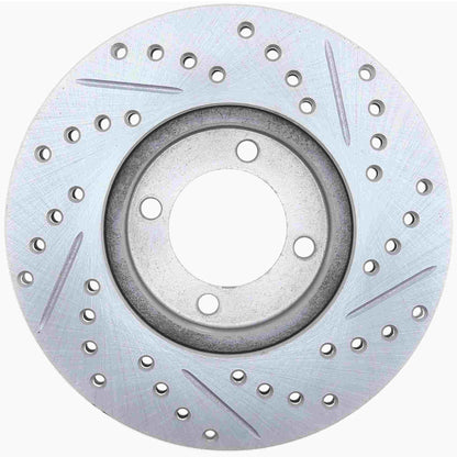 StopTech Select Sport Drilled And Slotted Brake Rotor; Front Right
