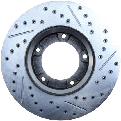 StopTech Select Sport Drilled And Slotted Brake Rotor; Front Right