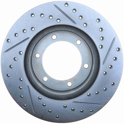 StopTech Select Sport Drilled And Slotted Brake Rotor; Front Right