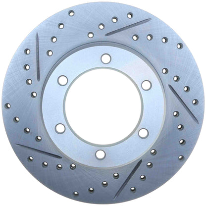 StopTech Select Sport Drilled And Slotted Brake Rotor; Front Right
