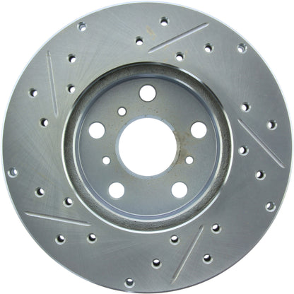 StopTech Select Sport Drilled And Slotted Brake Rotor; Front Left