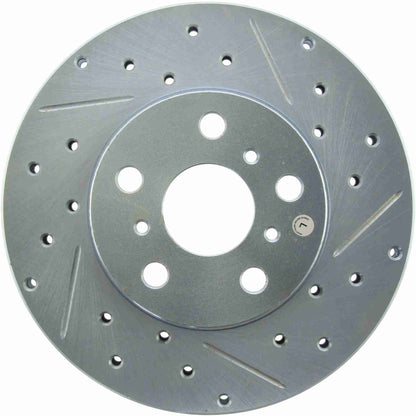 StopTech Select Sport Drilled And Slotted Brake Rotor; Front Left