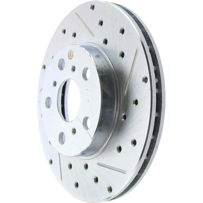StopTech Select Sport Drilled And Slotted Brake Rotor; Front Left