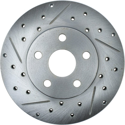 StopTech Select Sport Drilled And Slotted Brake Rotor; Front Right