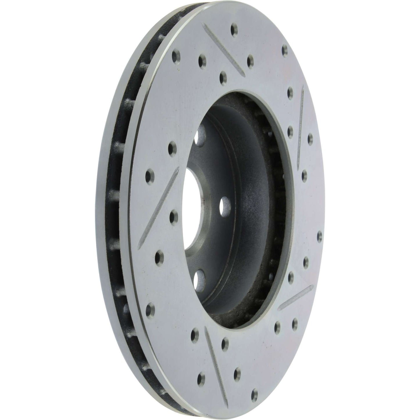 StopTech Select Sport Drilled And Slotted Brake Rotor; Front Right