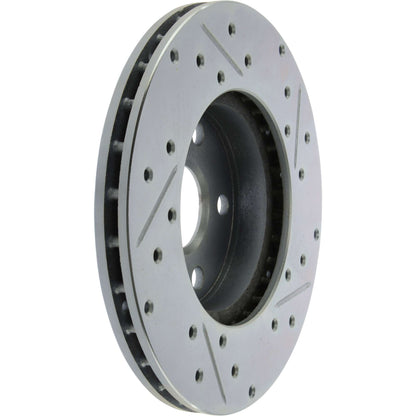StopTech Select Sport Drilled And Slotted Brake Rotor; Front Right