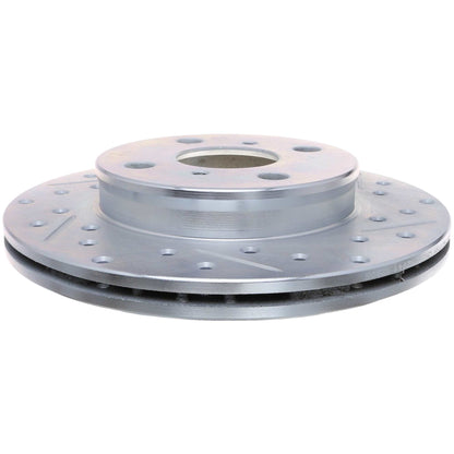 StopTech Select Sport Drilled And Slotted Brake Rotor; Front Left