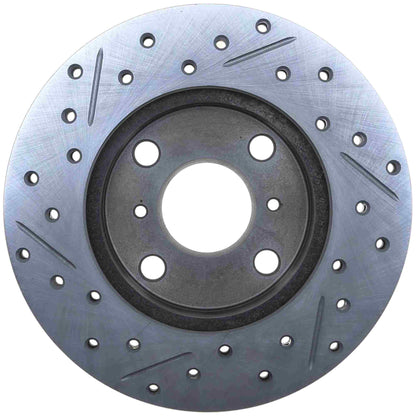 StopTech Select Sport Drilled And Slotted Brake Rotor; Front Left
