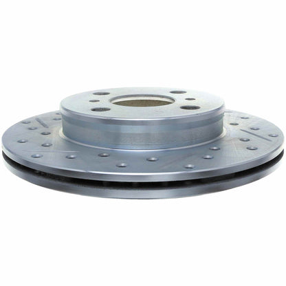 StopTech Select Sport Drilled And Slotted Brake Rotor; Front Right