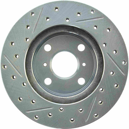StopTech 92-95 Toyota Paseo Slotted & Drilled Left Front Brake Rotor 227.44077L