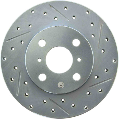 StopTech 92-95 Toyota Paseo Slotted & Drilled Left Front Brake Rotor 227.44077L