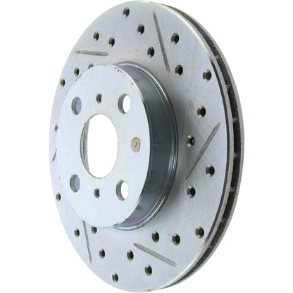 StopTech 92-95 Toyota Paseo Slotted & Drilled Left Front Brake Rotor 227.44077L