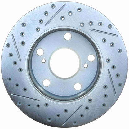 StopTech Select Sport Drilled And Slotted Brake Rotor; Front Left