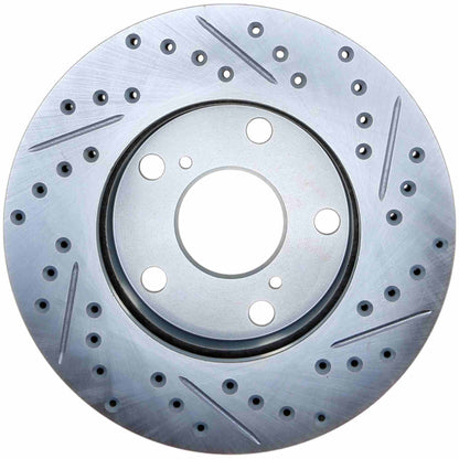 StopTech Select Sport Drilled And Slotted Brake Rotor; Front Right
